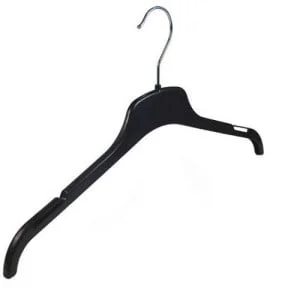 Black Plastic Top Clothes Hangers - 43cm