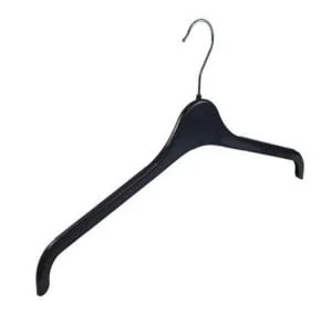 Black Plastic Top Clothes Hangers - 43cm