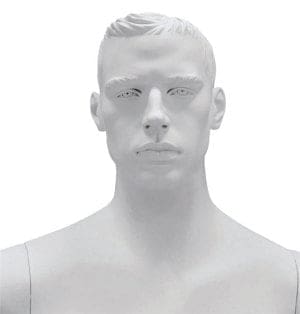 Sculptured hair Mannequin without make-up - male