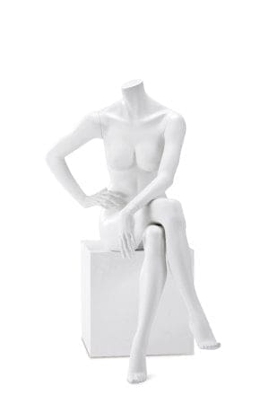 Position 5 Female Headless White Mannequin