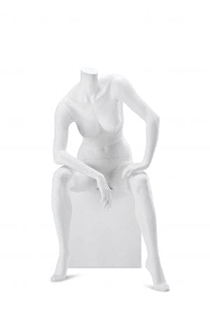 Position 10 Female Headless White Mannequin