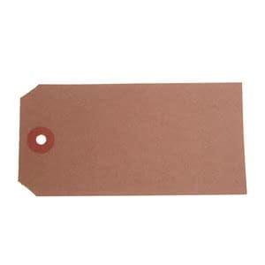Supatag - Reinforced Tags - Brown Unstrung - Size 4 - 108x54mm