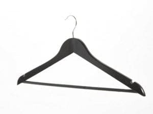 45cm Wooden Top Hanger Black