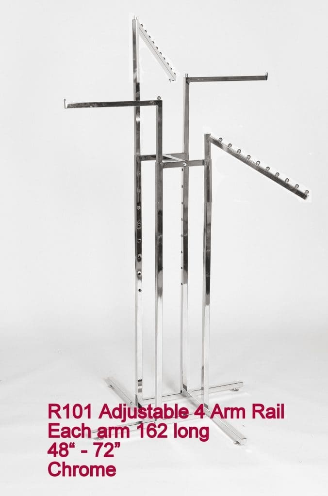 Adjustable 4 Arm Rail - Mixed Arms