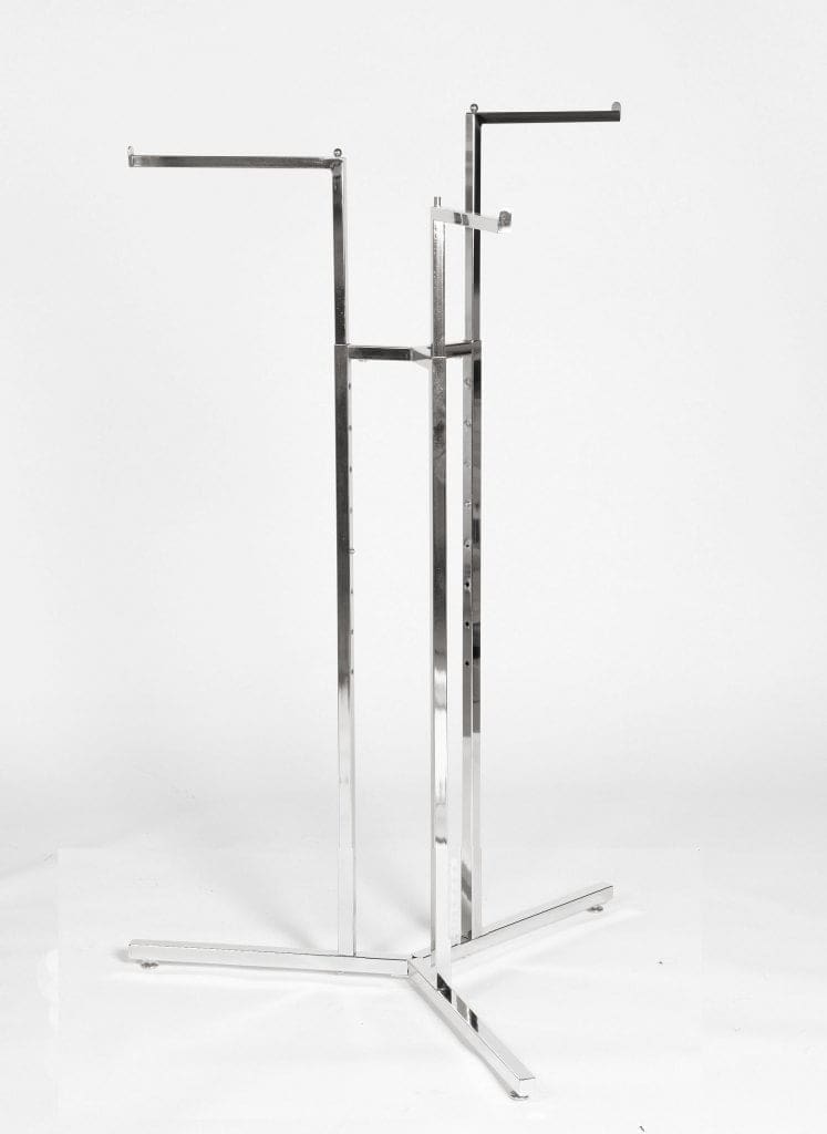Hanging Retail Arm Square Rails Adjustable 3 Arm Rail - Straight Arms