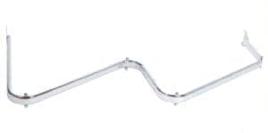 Twin Slot Chrome Finish Zig Zag Rail - 100cm