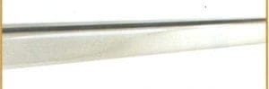 Twin Slot Chrome Oval Tube (Slot Fit) - 2000mm