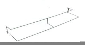 Twin Slot Chrome Shoe Display 100cm
