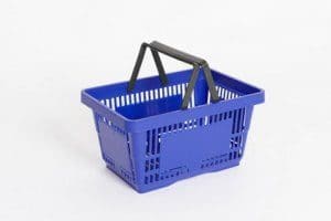 Plastic Shopping Basket 21 Litre - Single Handed