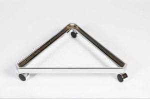 Gridwall Chrome Triangle Base With Twin Casters