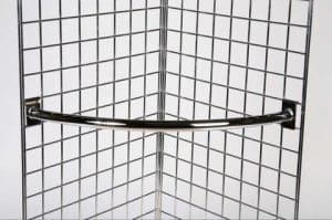 Gridwall Chrome Quarter Circle Hangrail