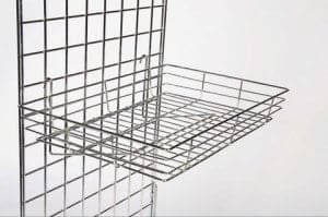 Gridwall Chrome Finish Basket - 15 x  24"