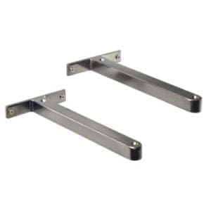 Gridwall Chrome Glass Shelf Brackets - 300mm
