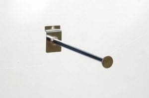 Slatwall Chrome 12" Straight Arms - 16mm Diameter Tube