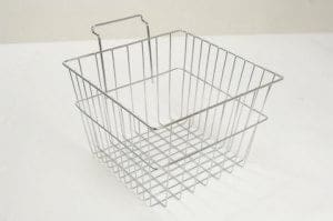 Slatwall Chrome Deep Basket - 300 x 300 x 300 mm