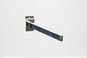 Slatwall Chrome Glass Shelf Brackets - 300mm (12")