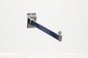 Slatwall Chrome Straight Arm Rail (FSO) - 300mm