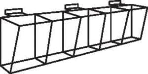 Slatwall 5 Compartment Display Case