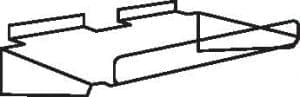 Slatwall Shelf with Supports & Lip