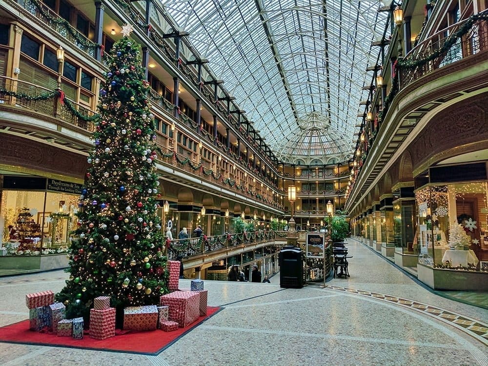 Christmas tree in shopping mall