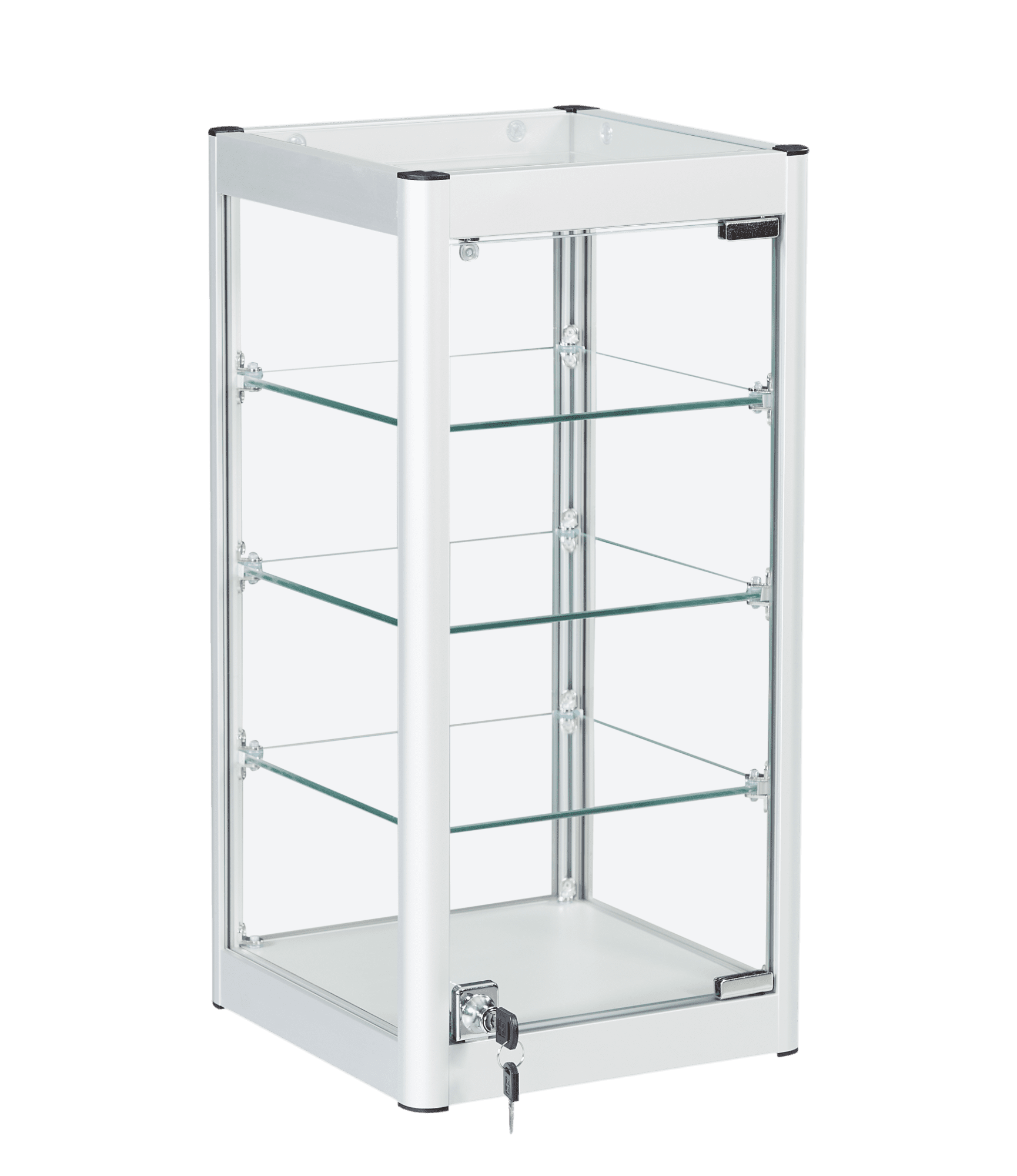 ONLY HANGERS Elegant Silver Anodized Aluminum Countertop Showcase – Used