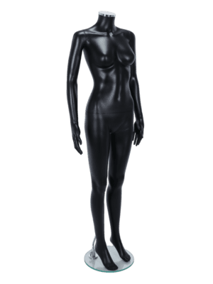 Full Body Headless Female Economy Mannequin in Matt Black